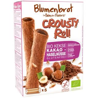 Blumenbrot Crousty Roll mit Nuss-Nougatfüllung