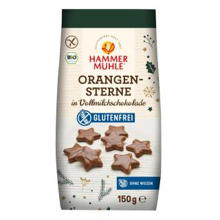 Orangensterne in Zimtschokolade glutenfrei