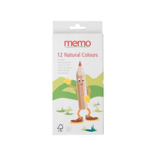 V! MEMO Buntstifte Natural Colours - 12 Farben